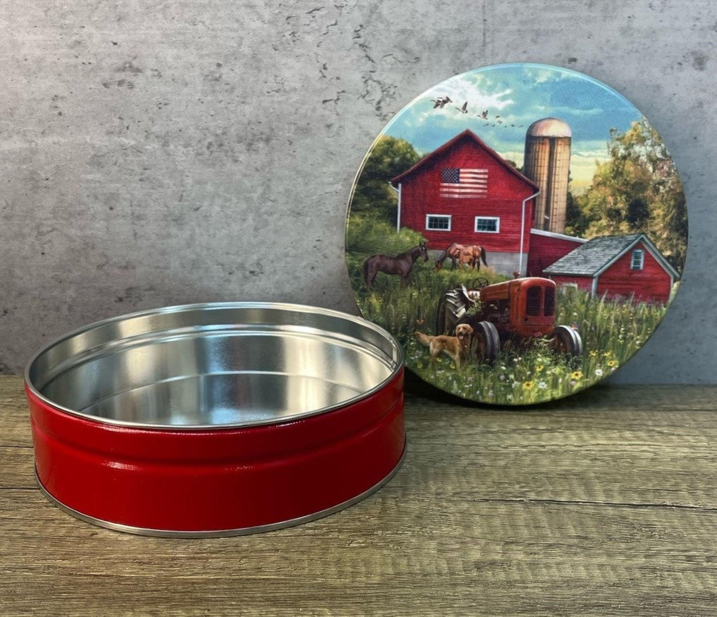 1lb Round Tin Container (ASSORTED)