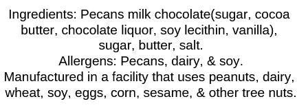 7oz Chocolate Toffee Pecans