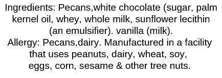 White Chocolate Pecans