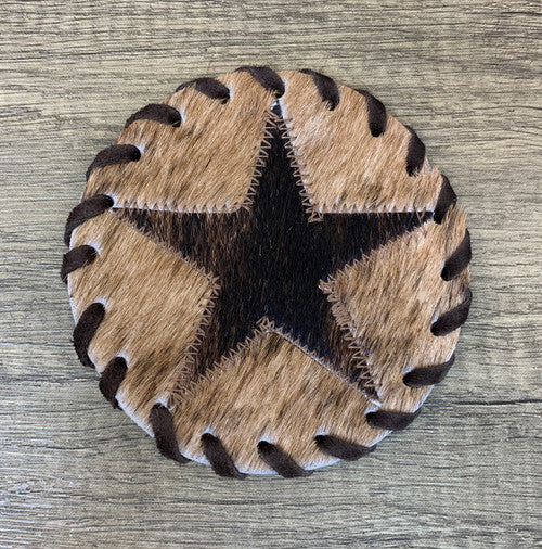 Rustic Leather Coasters 3 Choices