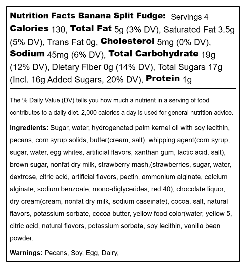 Fudge Fruity Flavors