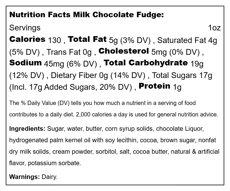 Fudge Milk Chocolate
