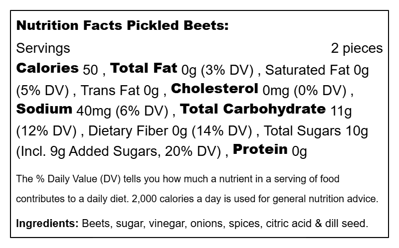 Pickled Beets