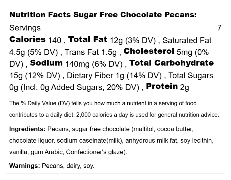 Texas Clear Splenda Sweetened Pecans