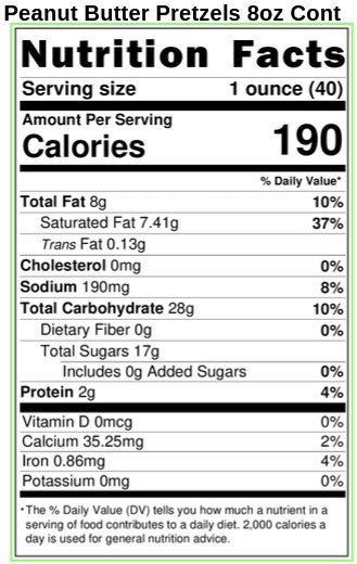 8oz Milk Chocolate, Peanut Butter or Yogurt Dipped Pretzels