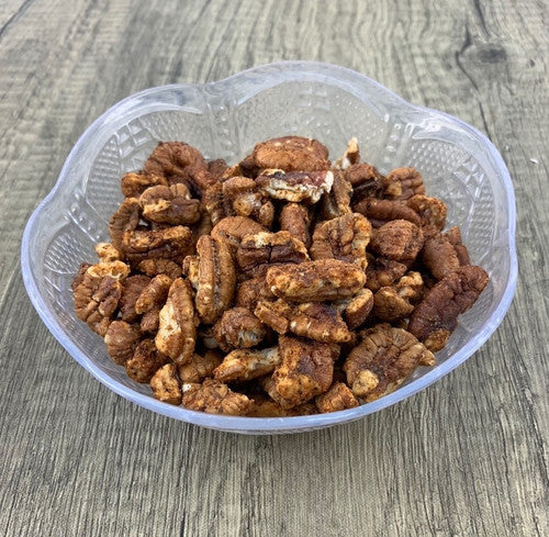 Sweet, Salty & Spicy Roasted Pecans