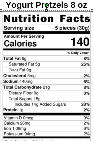 8oz Milk Chocolate, Peanut Butter or Yogurt Dipped Pretzels