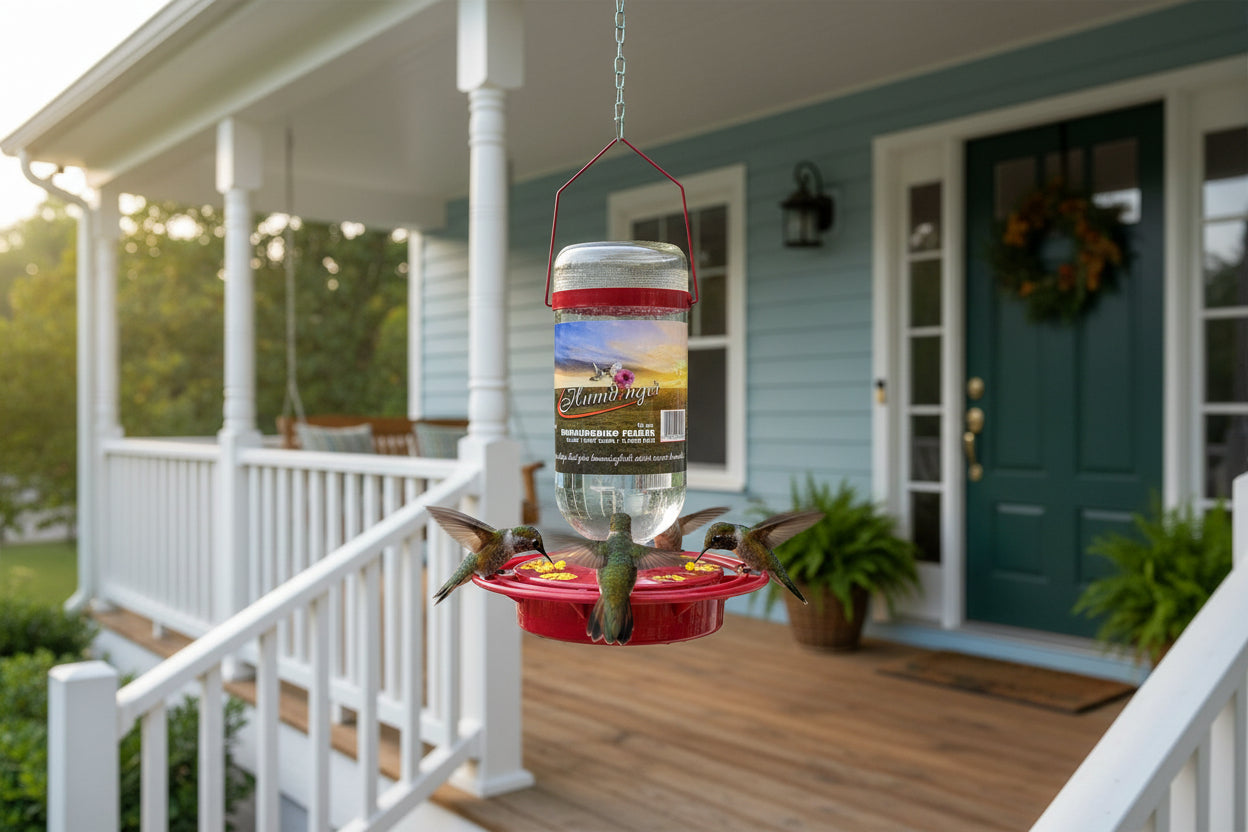 16oz Glass Hummingbird Feeder