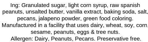 Brittle 3 Flavor Tin-Pecan, Jalapeno Pecan & Peanut 1.5lbs