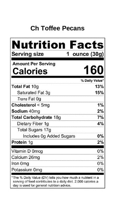 7oz Chocolate Toffee Pecans