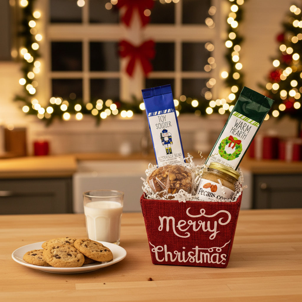 Coffee, Praline and honey butter in a cute Christmas box, great gift