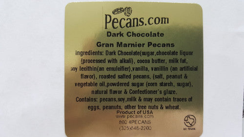 7oz Dark Chocolate Gran Marnier Pecans