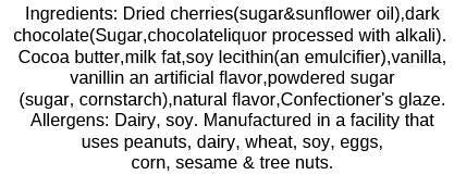 7oz Dark Chocolate Dried Cherries