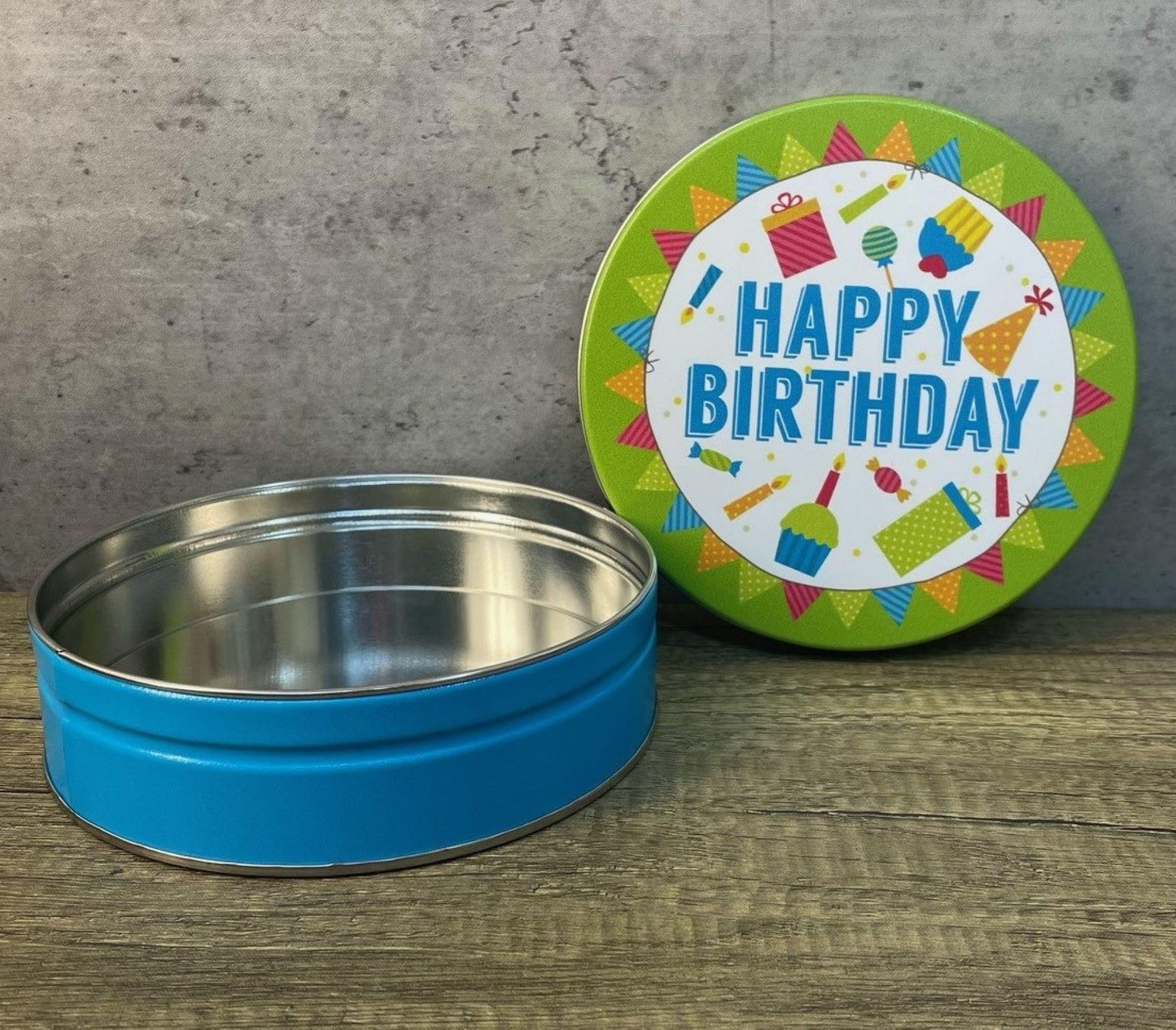 1/2lb Round Tin Container (ASSORTED)