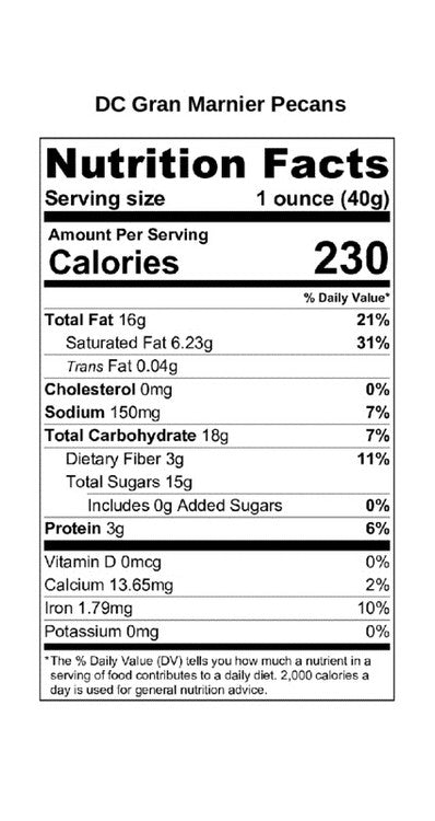 7oz Dark Chocolate Gran Marnier Pecans