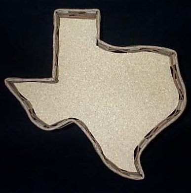 Wicker basket in shape of Texas