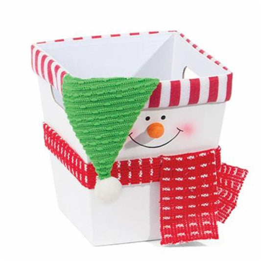Box-Square Christmas Snowman Paperboard