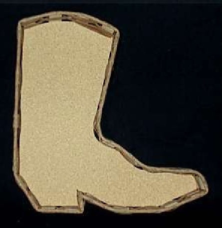 Wicker basket in shape of a cowboy boot