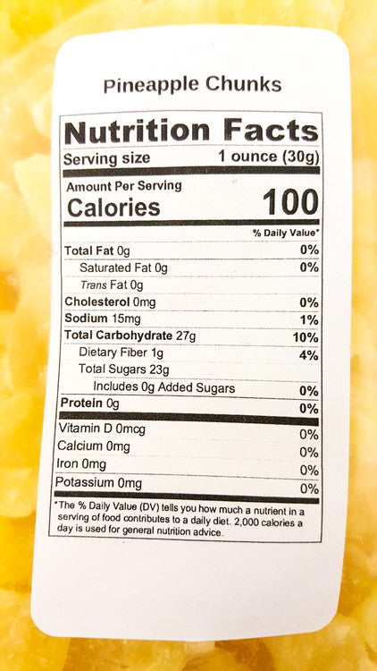 Dried Pineapple Chunks 1lb