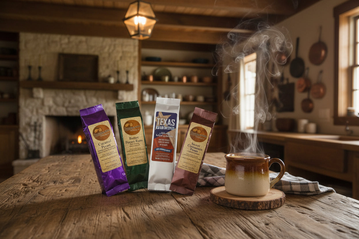 Texas Pecan coffee by the pot