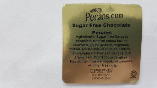 7oz Sugar Free Chocolate Pecans