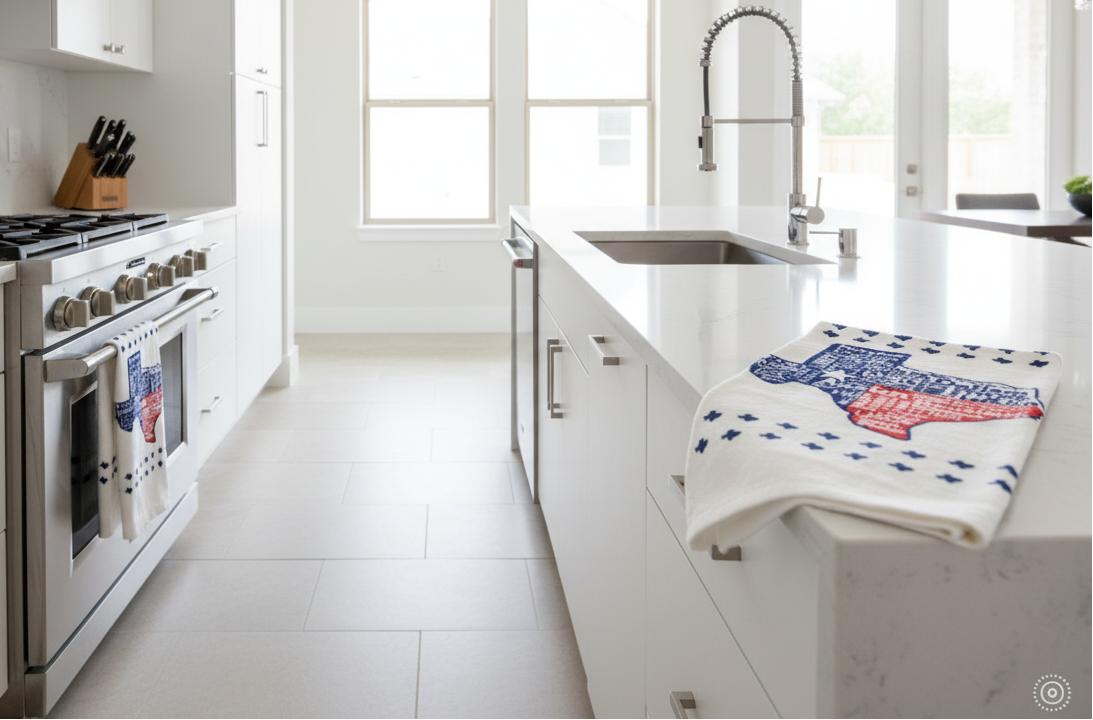 Texas Cities Kitchen Towel