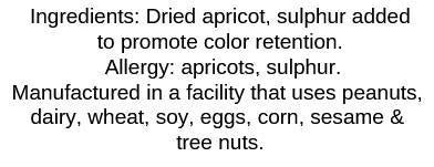 Dried Turkish Apricots 12oz