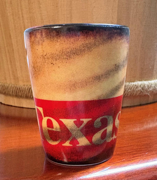 Shot Glass Vintage Texas Flag