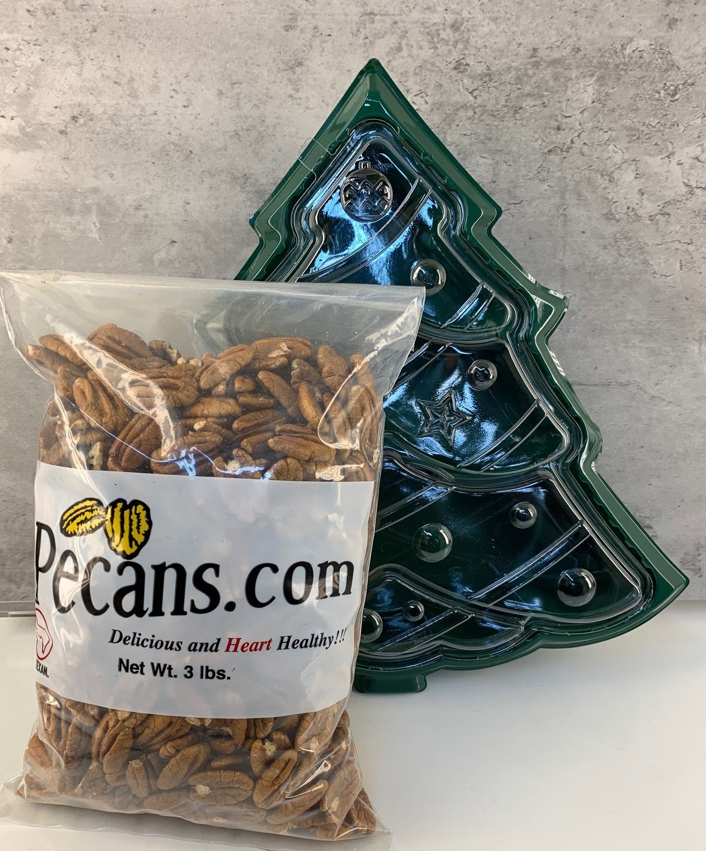 3lb Bag Pecan Halves with a Cute Container of Your Choice