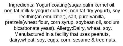 8oz Milk Chocolate, Peanut Butter or Yogurt Dipped Pretzels