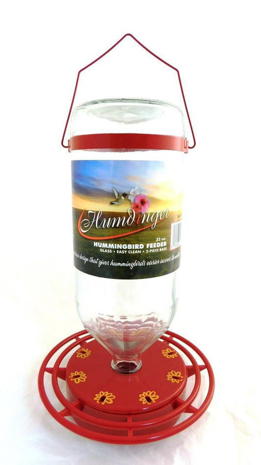 Glass Hummingbird Feeder 32 oz