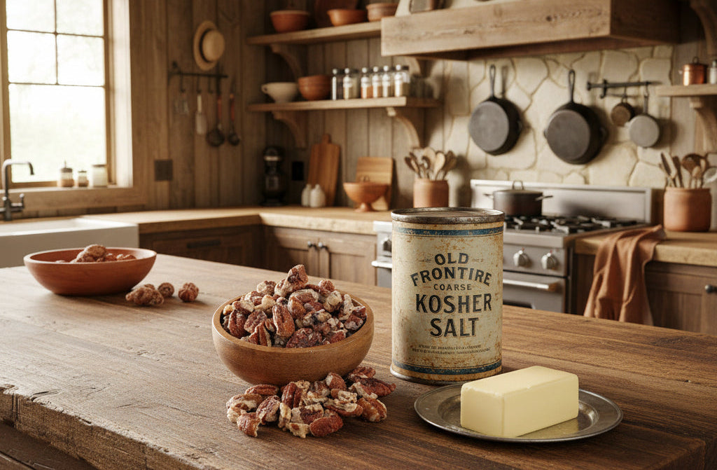 Roasted Salted Pecans in a 25lb box.   Each box toasted when you order. Pecans.com offers bulk for your wholesale needs.