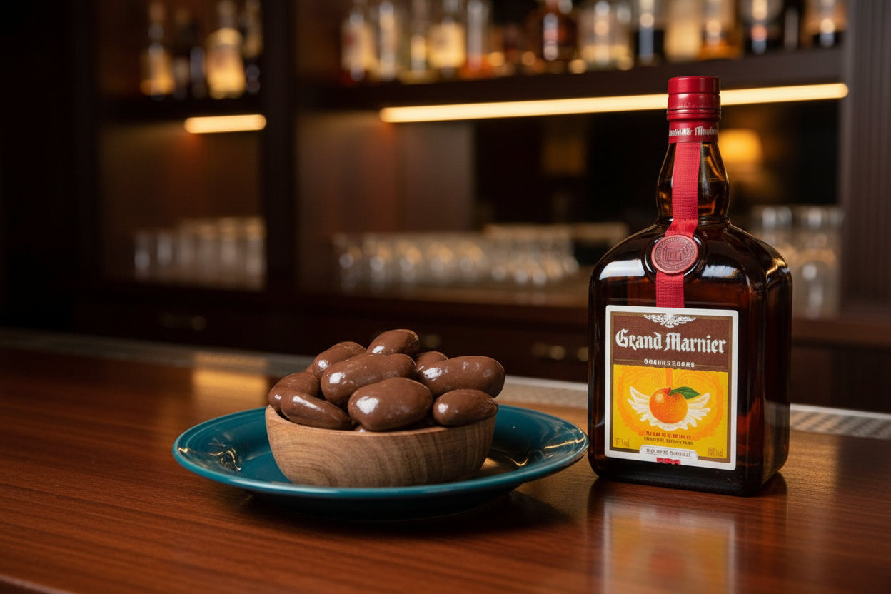milk and dark chocolate Gran Marnier Pecans