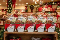 Pecans, praline, chocolate pecans in a cute box