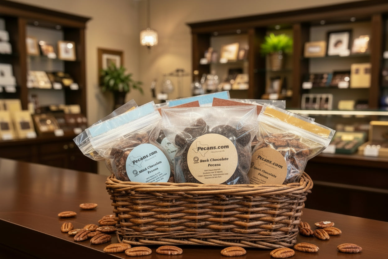 Dark chocolate pecans for the chocolate lover