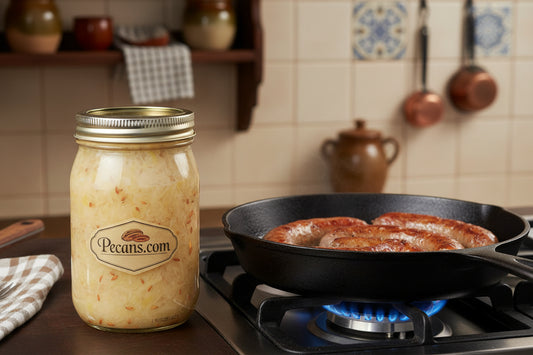 German Sauerkraut, great on a Rueben sandwich or with a brat.