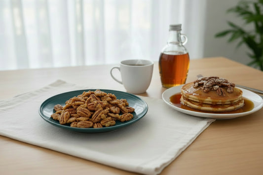 Maple frosted pecans