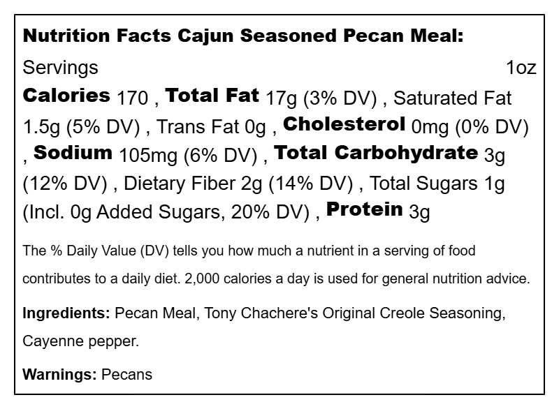 Seasoned Pecan Meal 4oz