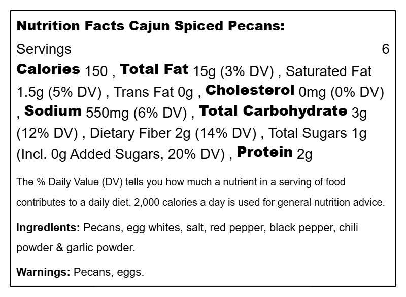 Roasted Salted Pecans (7 VARIETIES)