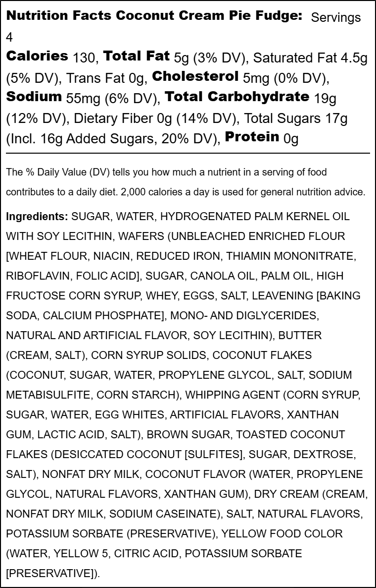 Fudge Specialty Flavors