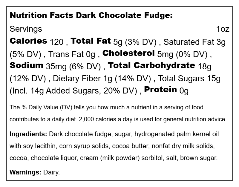 Fudge Dark Chocolate