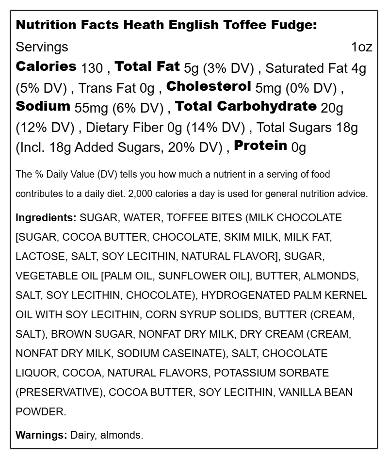 Fudge Specialty Flavors
