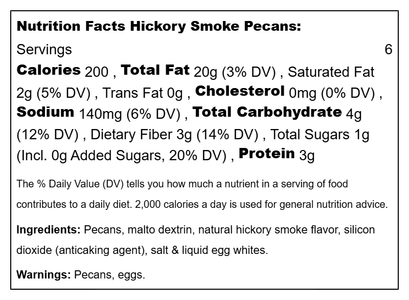 Roasted Salted Pecans (7 VARIETIES)