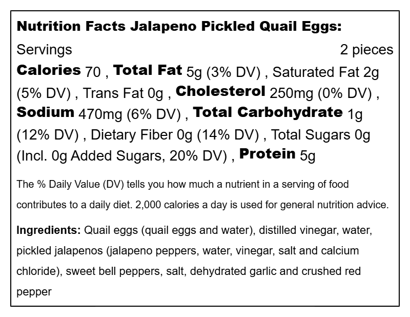 Pickled Quail Eggs