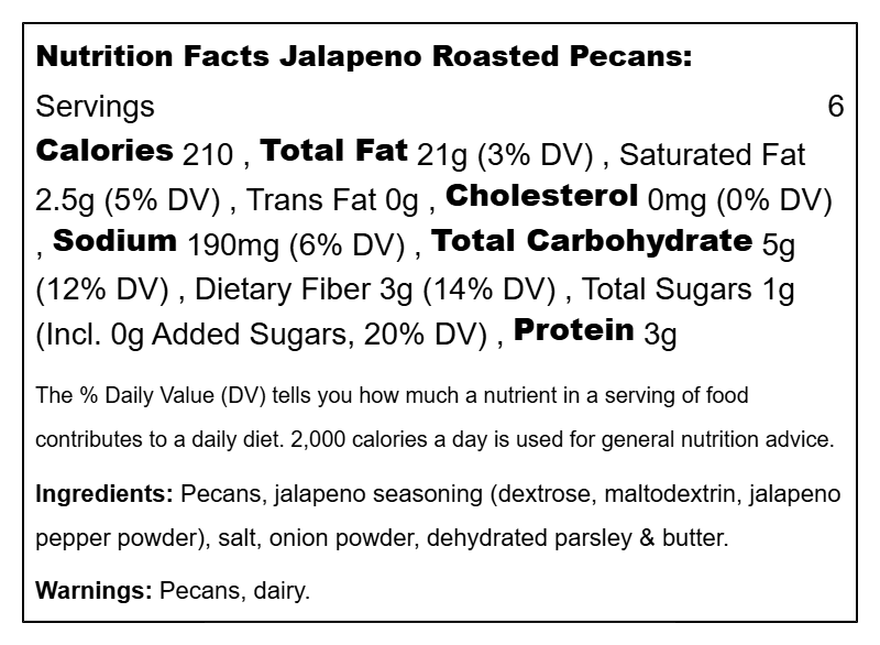 Roasted Salted Pecans (7 VARIETIES)
