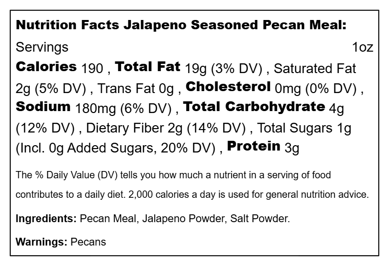 Seasoned Pecan Meal 4oz