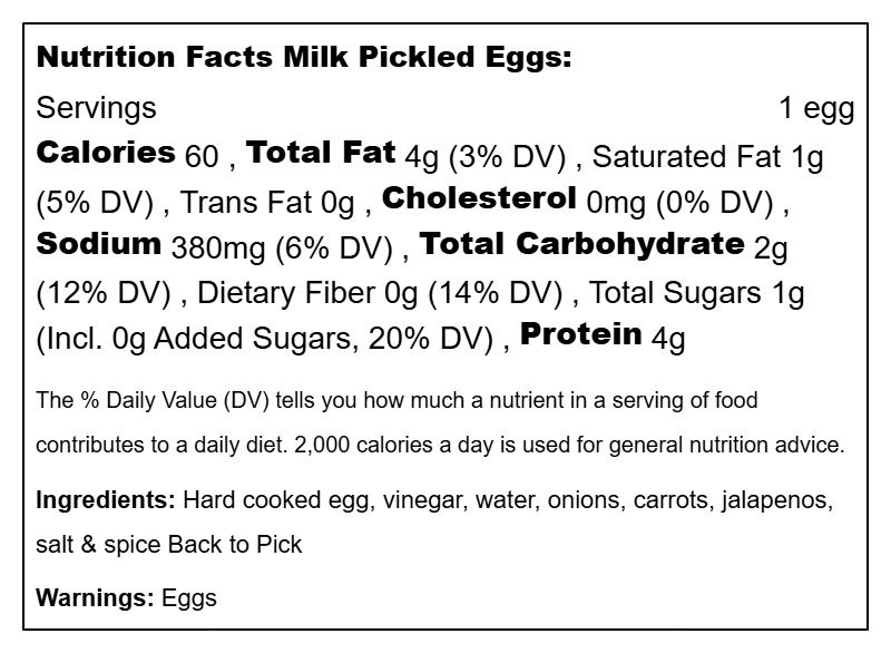 Pickled Eggs QT