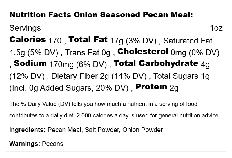 Seasoned Pecan Meal 4oz