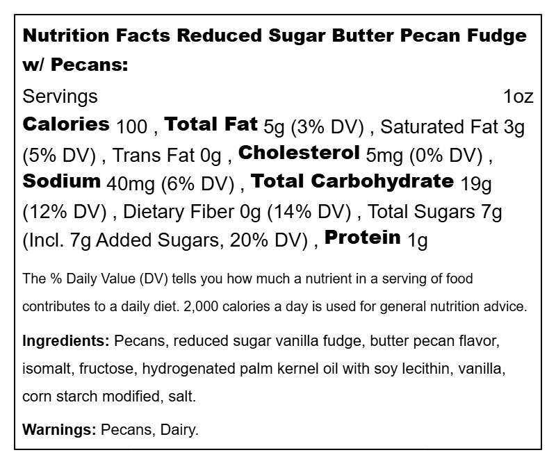 Fudge Reduced Sugar
