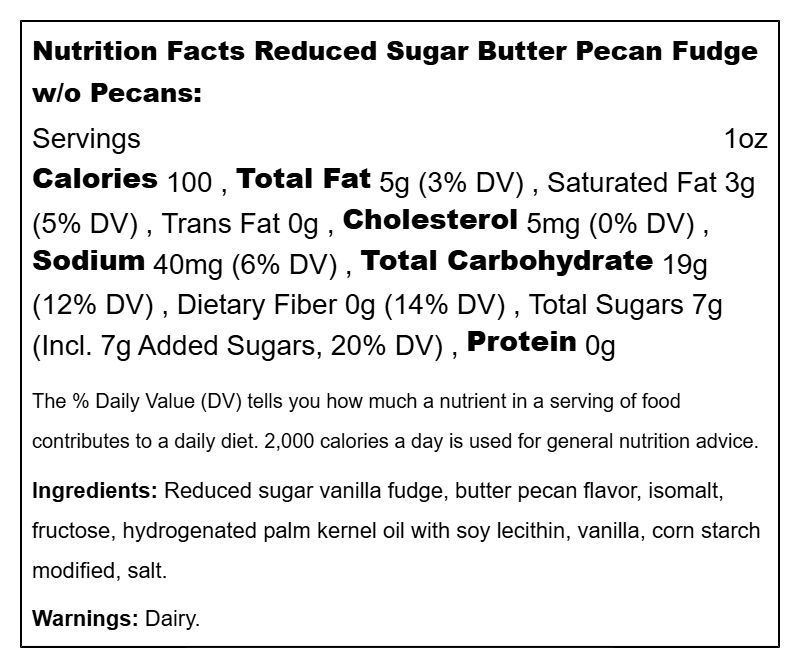 Fudge Reduced Sugar
